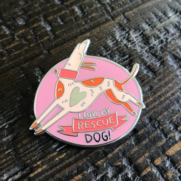 Love my RESCUE DOG Collectible Enamel Pin NEW! 814 - Picture 2 of 7